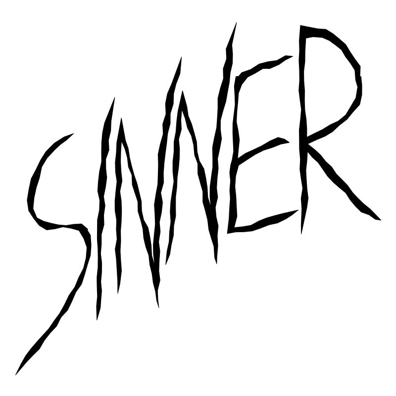 Sinner text design