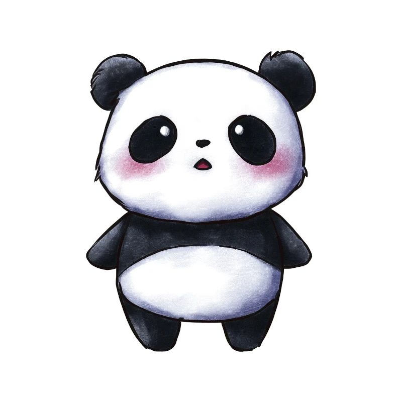 Süßes Baby Panda im Chibi-Stil