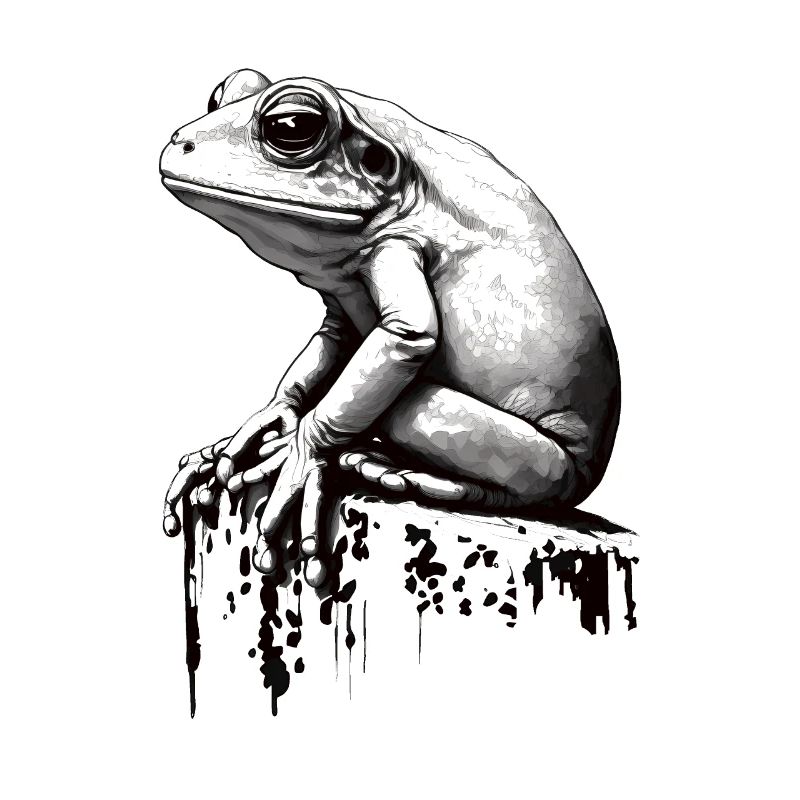 Frosch Stencil Design Kunst