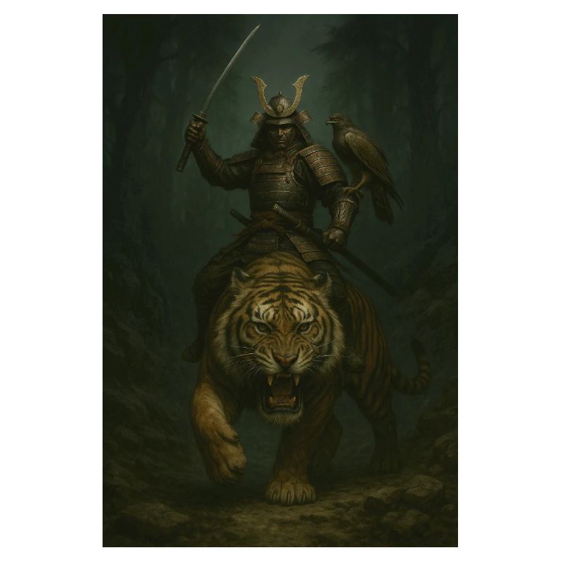 Samurai and Tiger Warrior – Epic Art