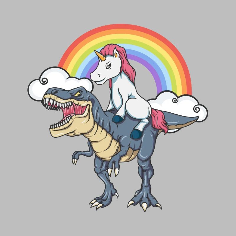 Einhorn Dinosaurier T-Rex Regenbogen Geschenk