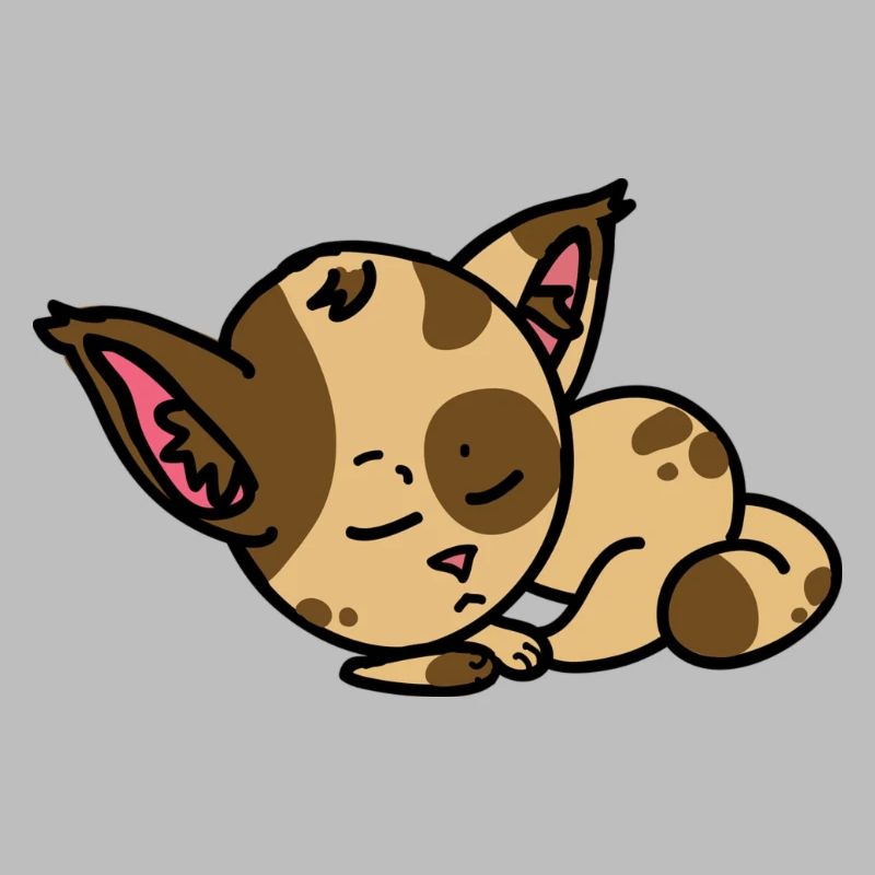 Schlafende Katze Comic Figur - Geschenkidee