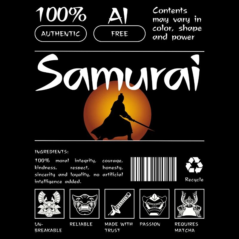 Samouraï devant le coucher du soleil