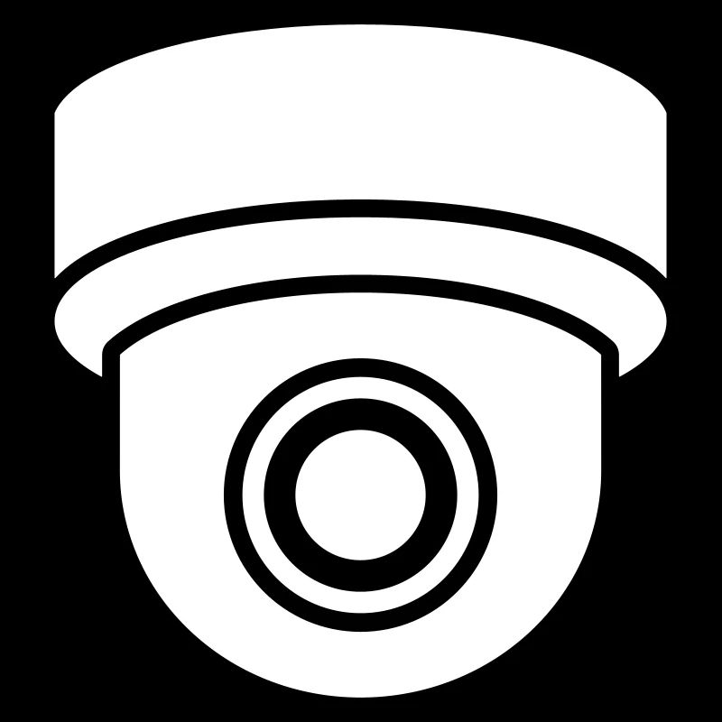Security cameras in use symbol icon. Fixed CCTV