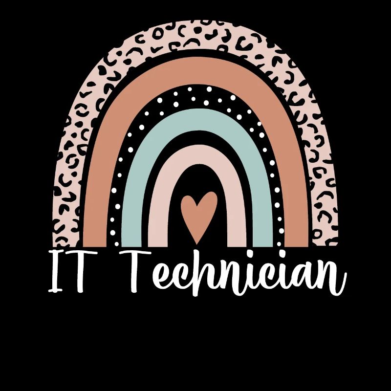 IT Technician Rainbow Leopard Funny IT Technician