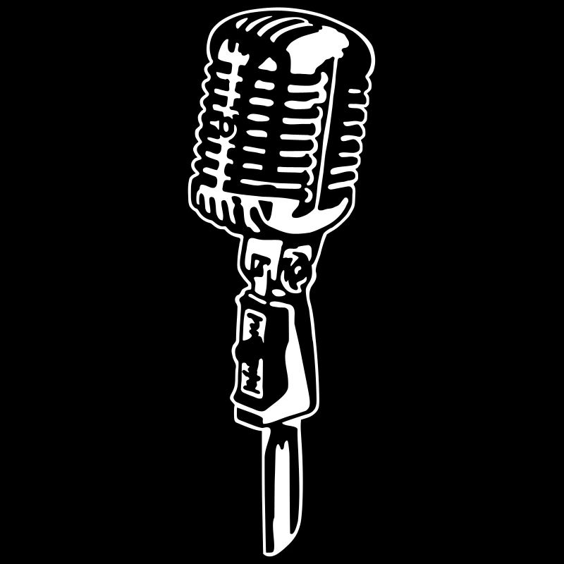 Retro Microfon for dark Shirts