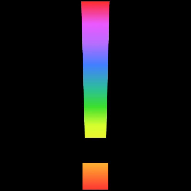 Rainbow exclamation mark