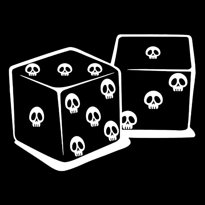 Playing with dice (white)