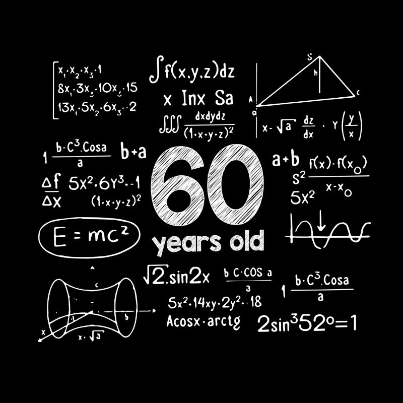 60. Geburtstag - 60 years old - Math