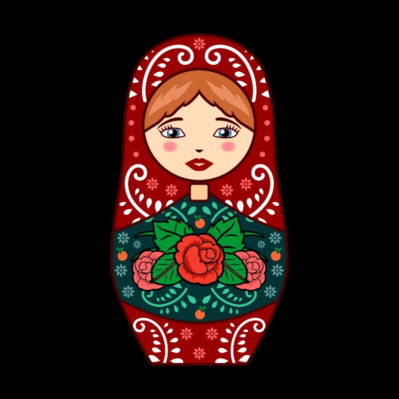 Red matryoshka dolls Russian nesting doll Matrosc