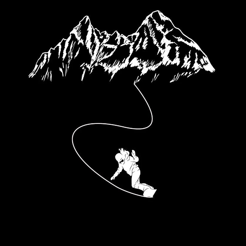 Mountain Snowboard driving Snow Slope