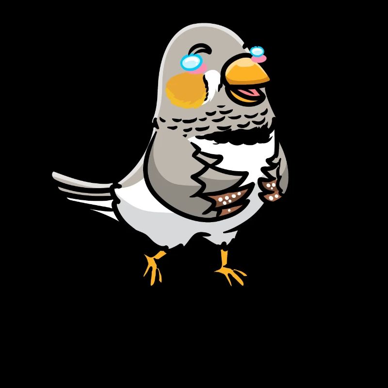 Zebrafink Vogel Lachend Emoticon