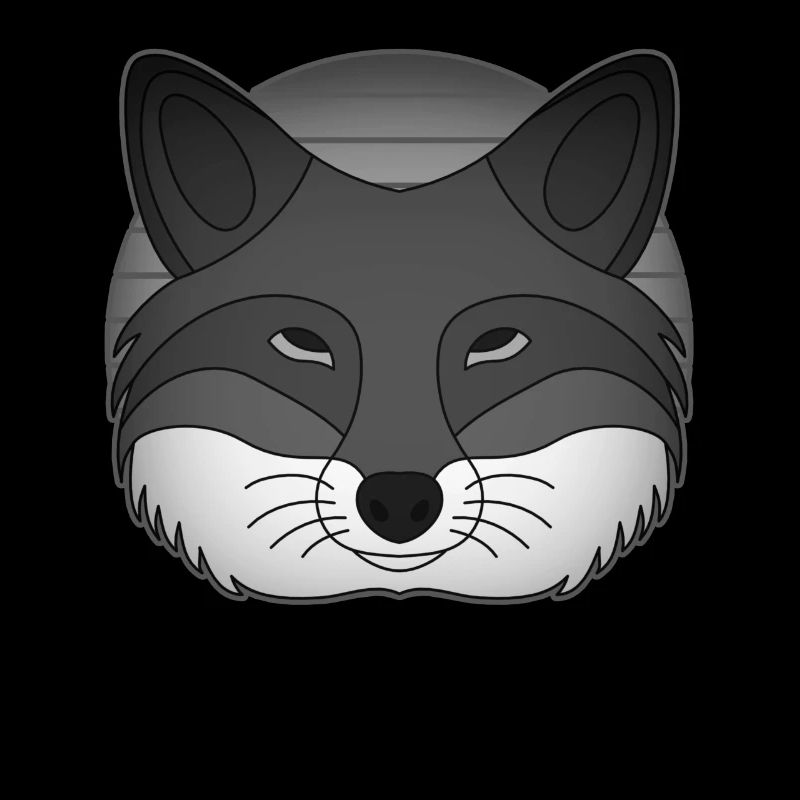 Fuchs Waldtier Design mit Tierkopf