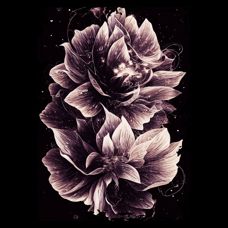 Bohemian Blume Celestial Night Sky Astrologie