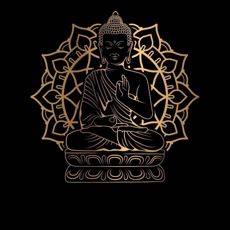 Statue de Bouddha Guatama méditant pour l’enth bouddhiste