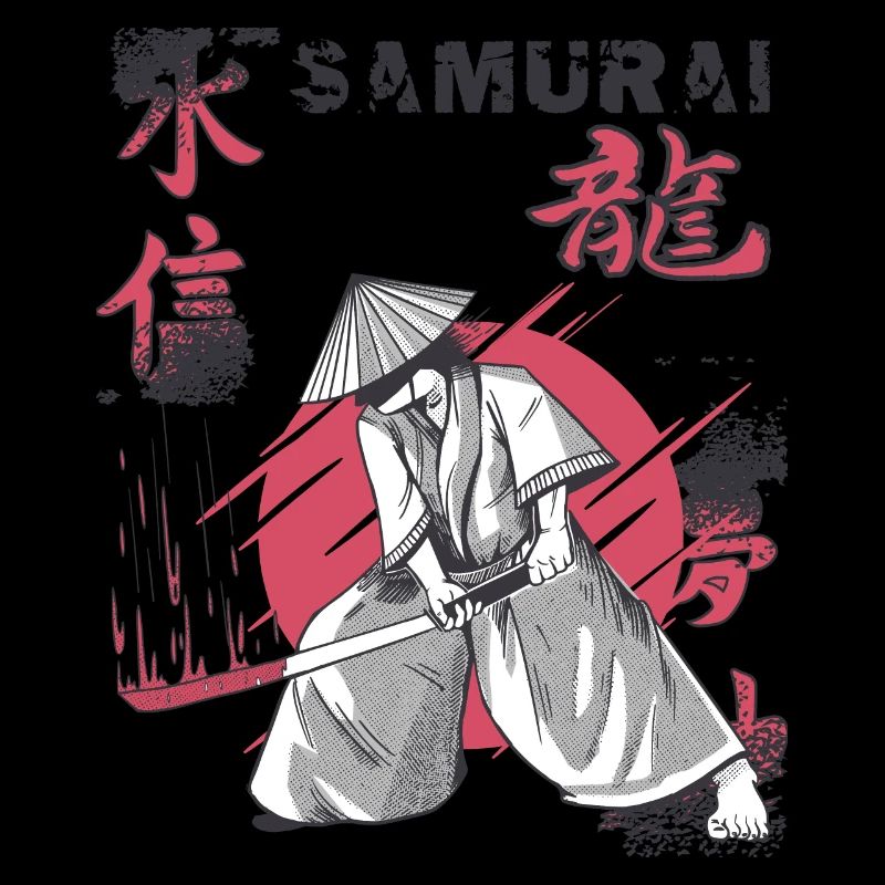 Samouraï Katana Épée Tache de sang Guerre japonaise