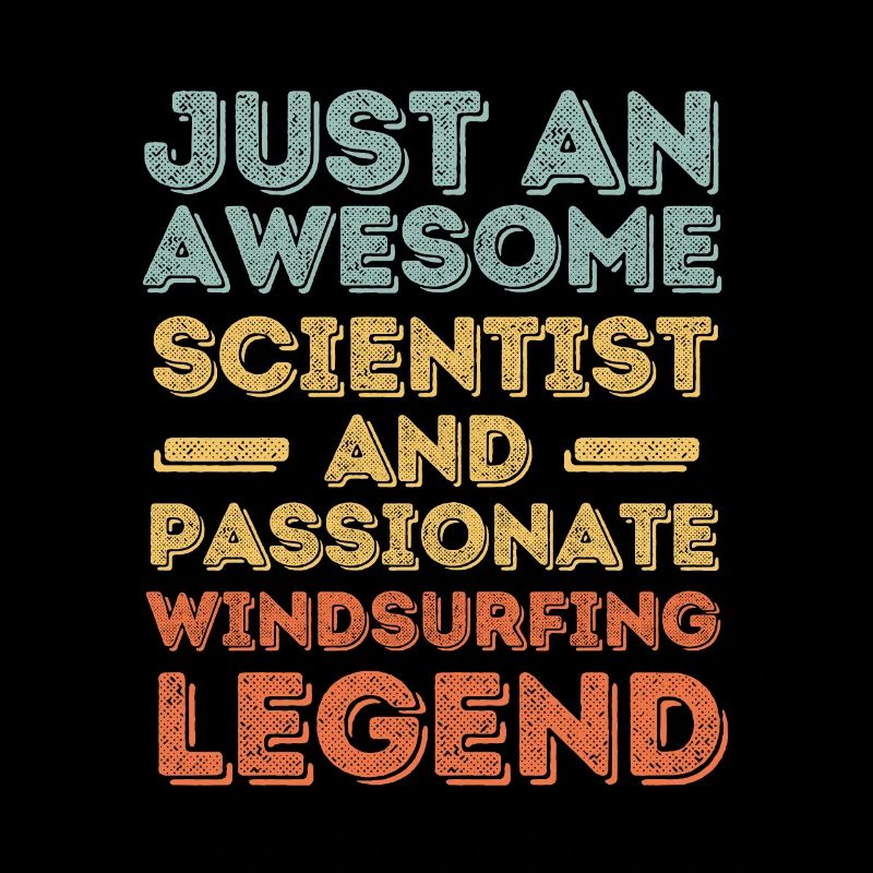 Scientist windsurfing retro