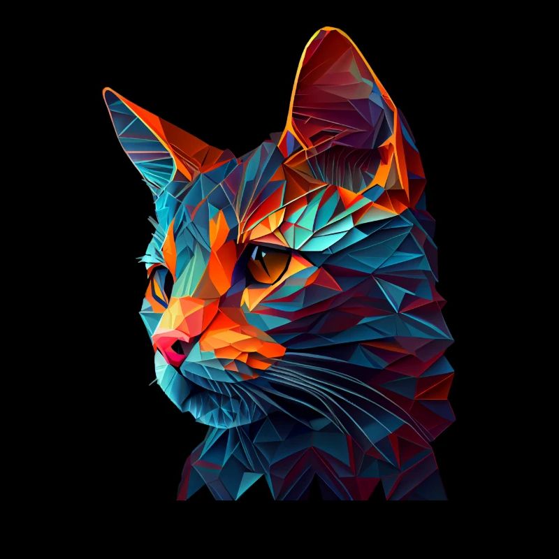 Chaton Chaton Chat Polygone Chat