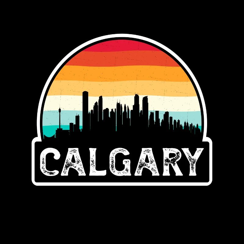 Calgary Canada Flag Skyline Souvenir de voyage