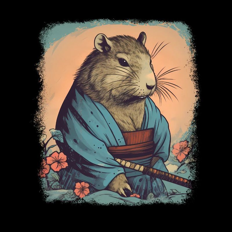 Capybara Samurai Wasserschwein