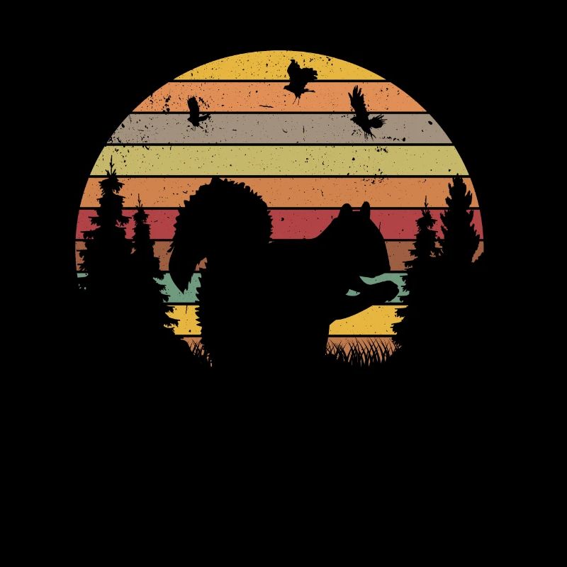 Eichhörnchen Retro Squirrel
