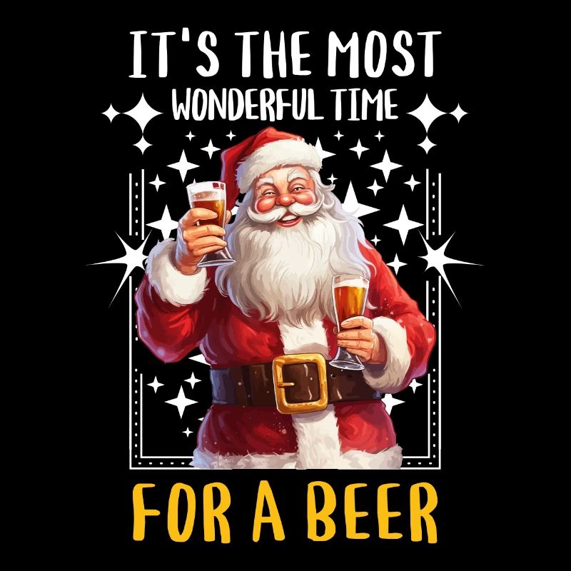 Weihnachten Bier Saufen Alkohol Weihnachtsmann