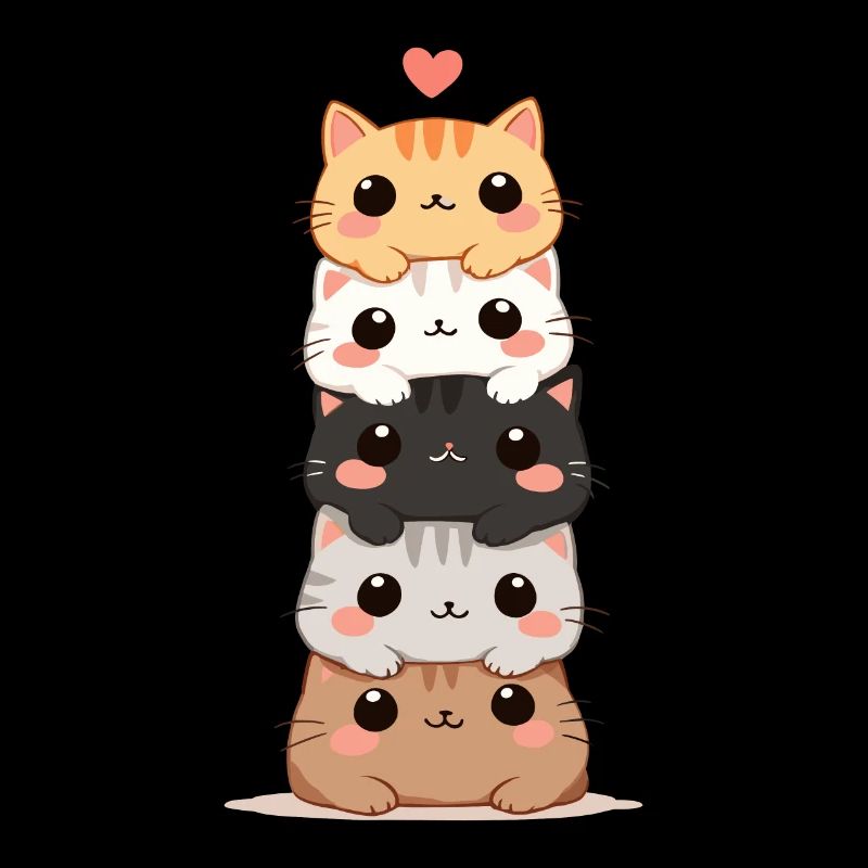 Cat & Kitten, Cute Cats, Cat Stack
