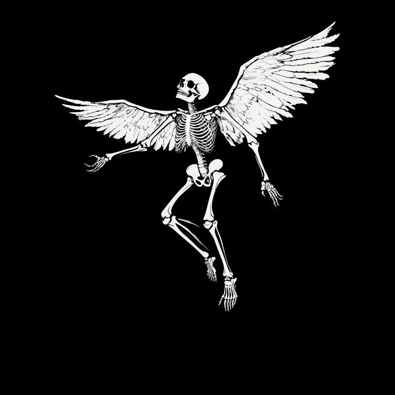 Squelette avec des ailes pour motards – Extravagant