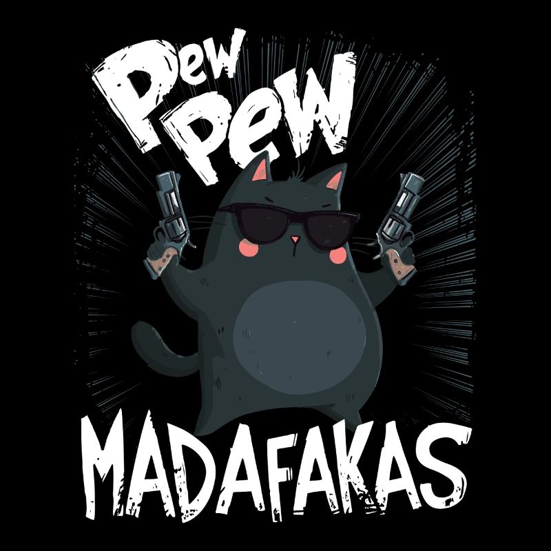 Pew Pew Madafakas Lustige Katze mit Spruch