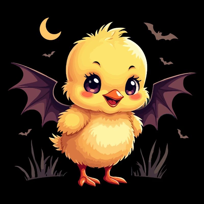 Bat Chick Scree peep ! Poulet Halloween