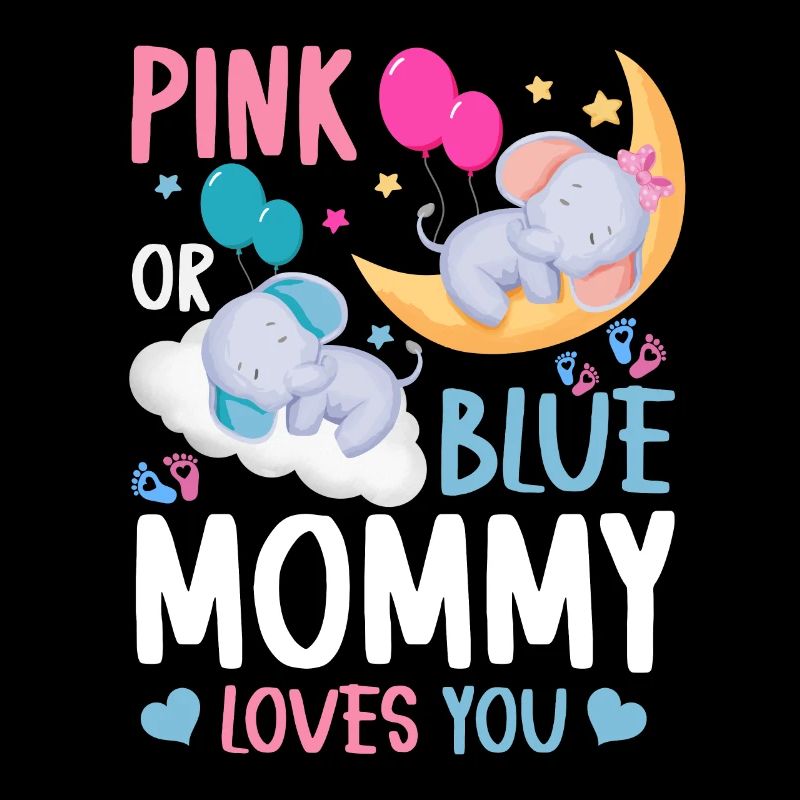 Pink Oder Blue Mama Liebt Dich Geschlecht