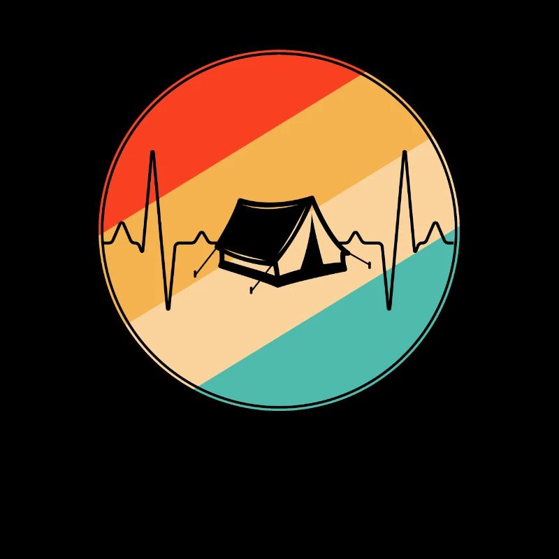Camping Retro heartbeat