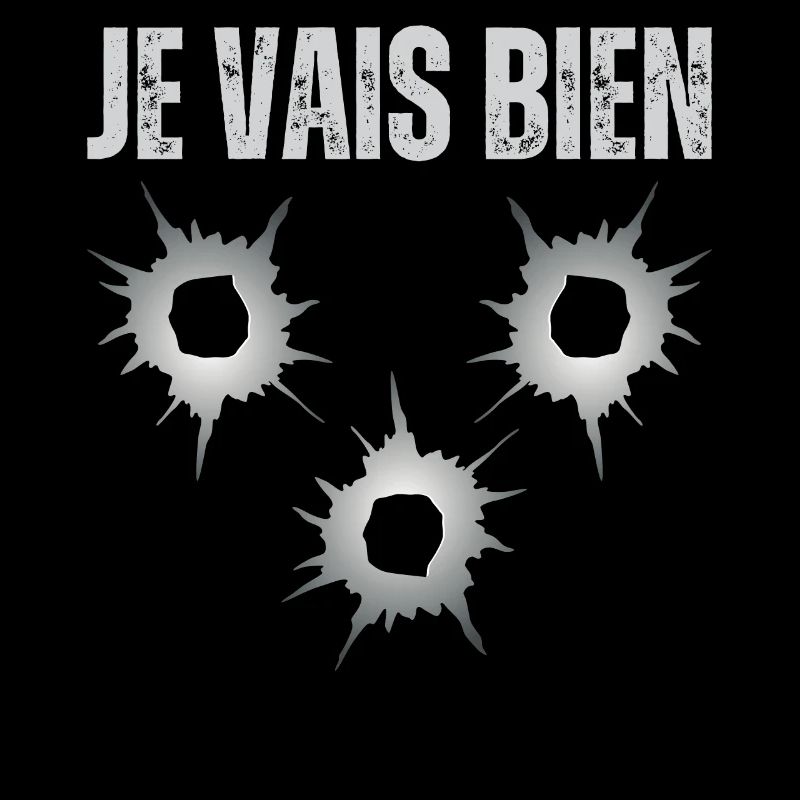 I'm fine everything is fine, bullet hole gun