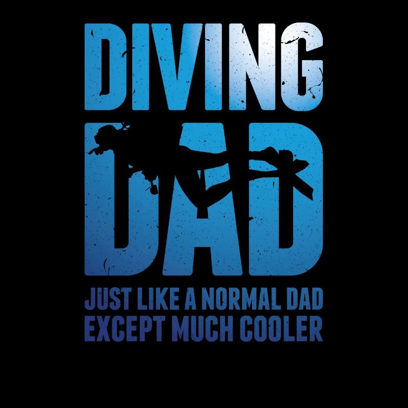 Tauchen Vater Cooler Papa Dad Diving Geschenk