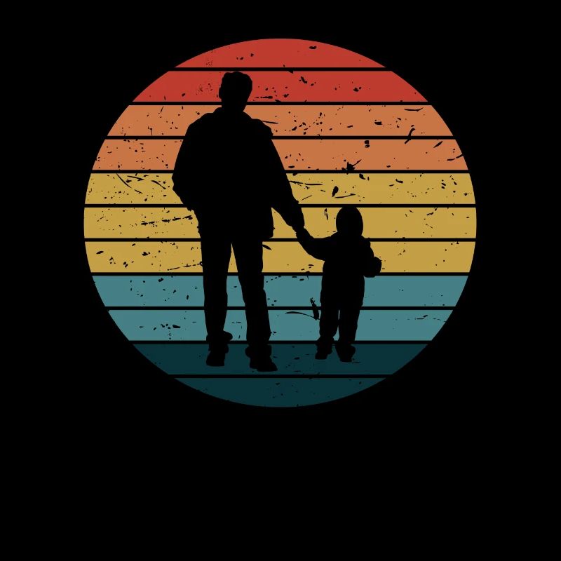 Retro Vater Sohn Freunde Papi Bester Papa
