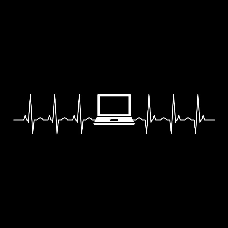 Computer Laptop Herzschlag Programmierer