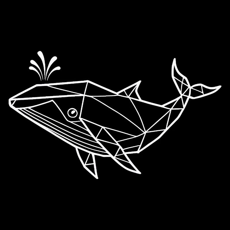 Polygone de baleine - Conception minimaliste de créature marine