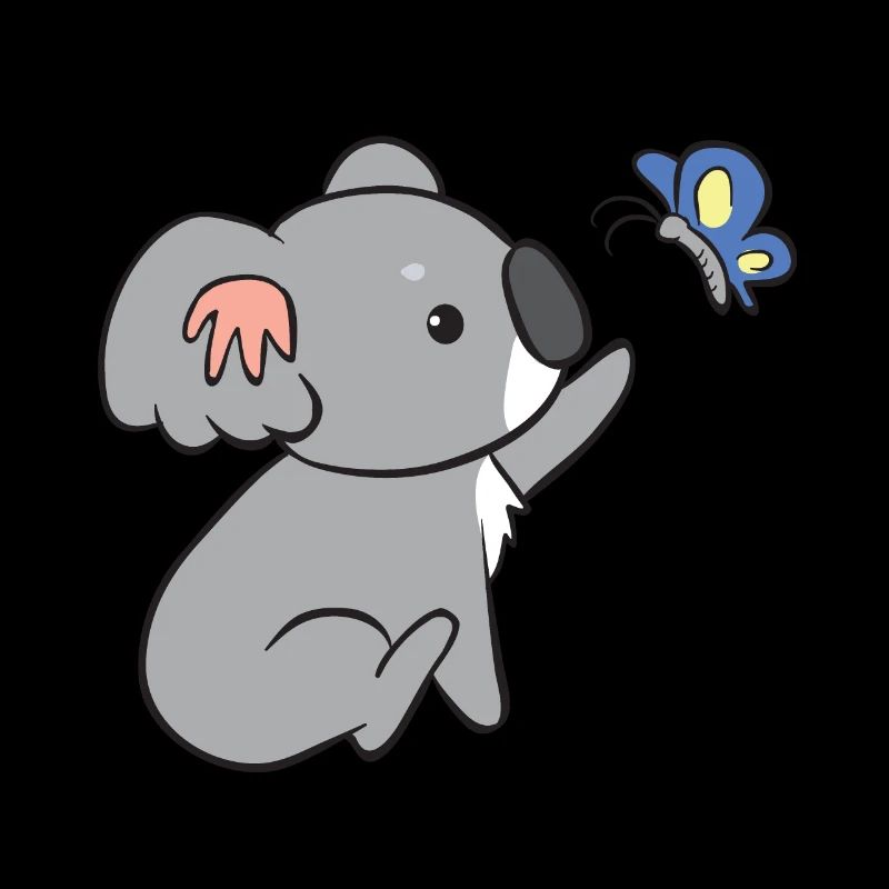 Koala - avec papillon