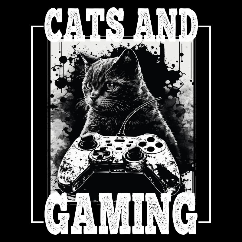 Cats and Gaming Cat Kitten Controller Gaming