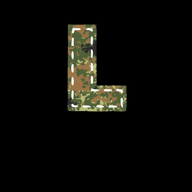 Patch lettre L camouflage camouflage cousu Bundeswehr