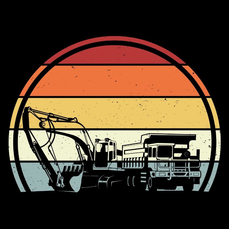 Excavator construction site