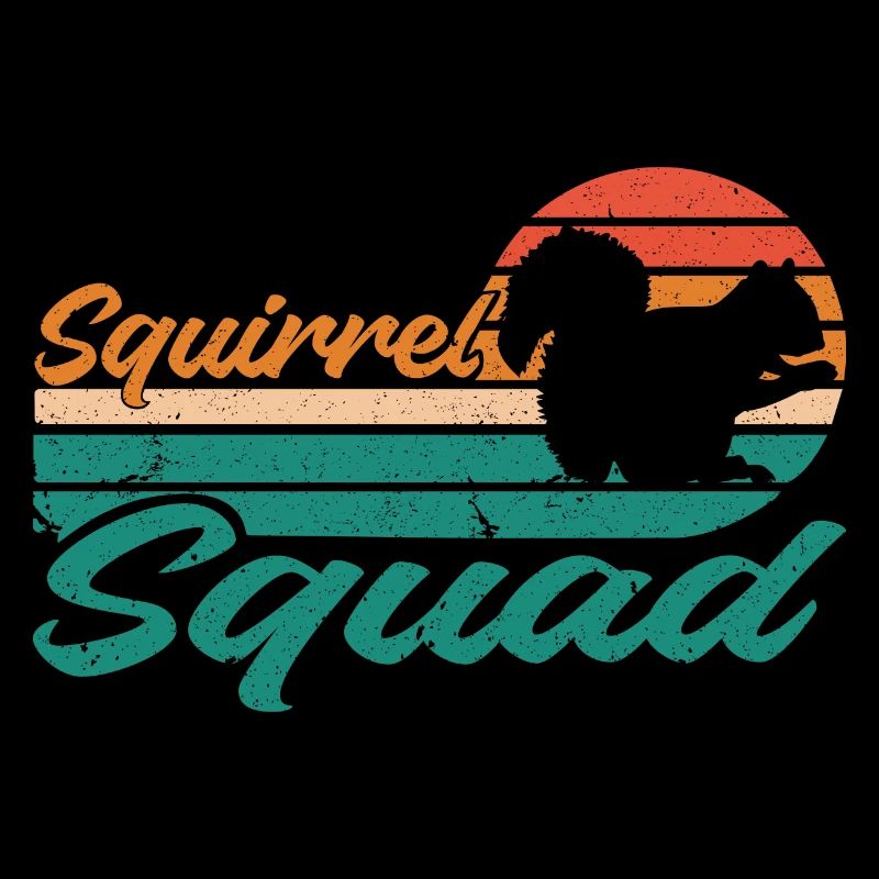 Squirrel Squad Retro- Cool Squirrel Design