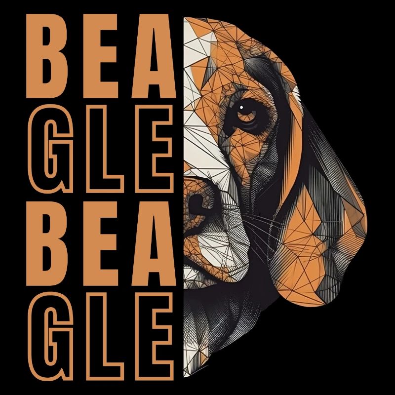 Beagle Lover Geometry Beagle Art