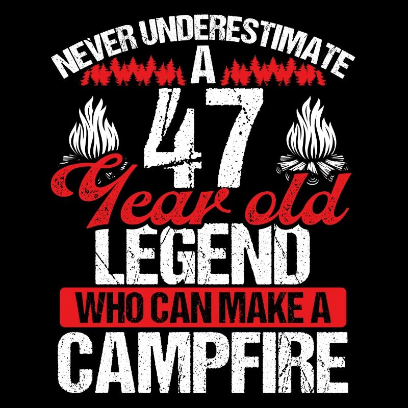 47 Year Old Camper Scouting Scout 47 Birthday