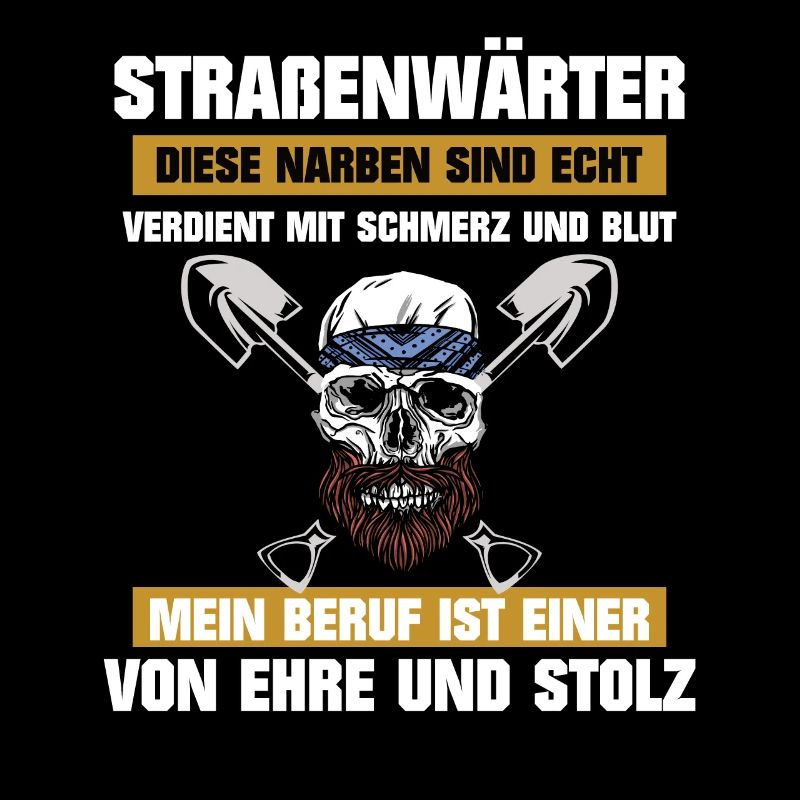 Straßenwärter Straßenbauer Narben sind echt