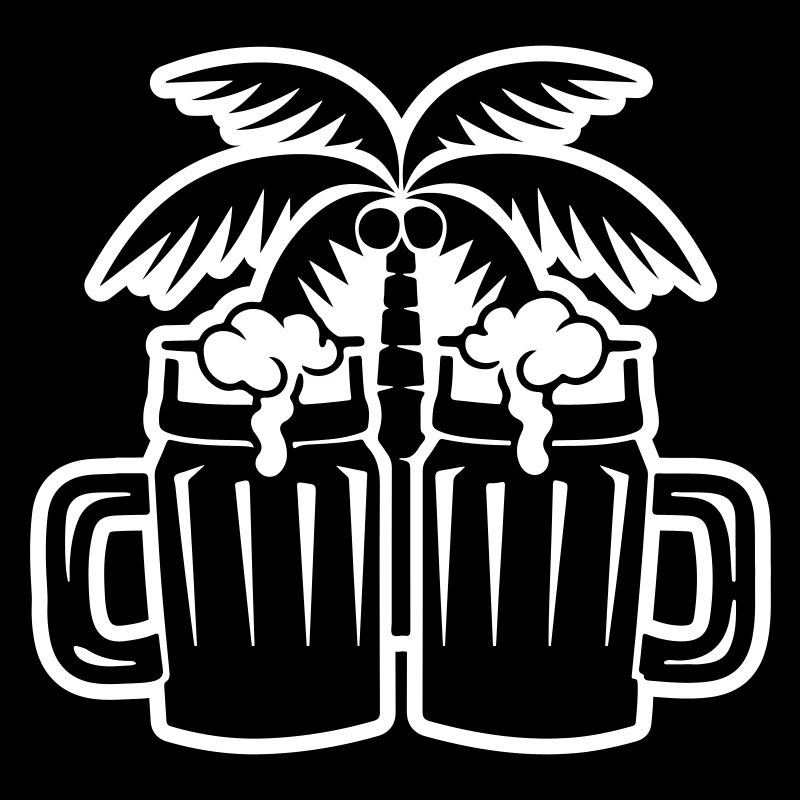 Bier Strand Palmen Insel