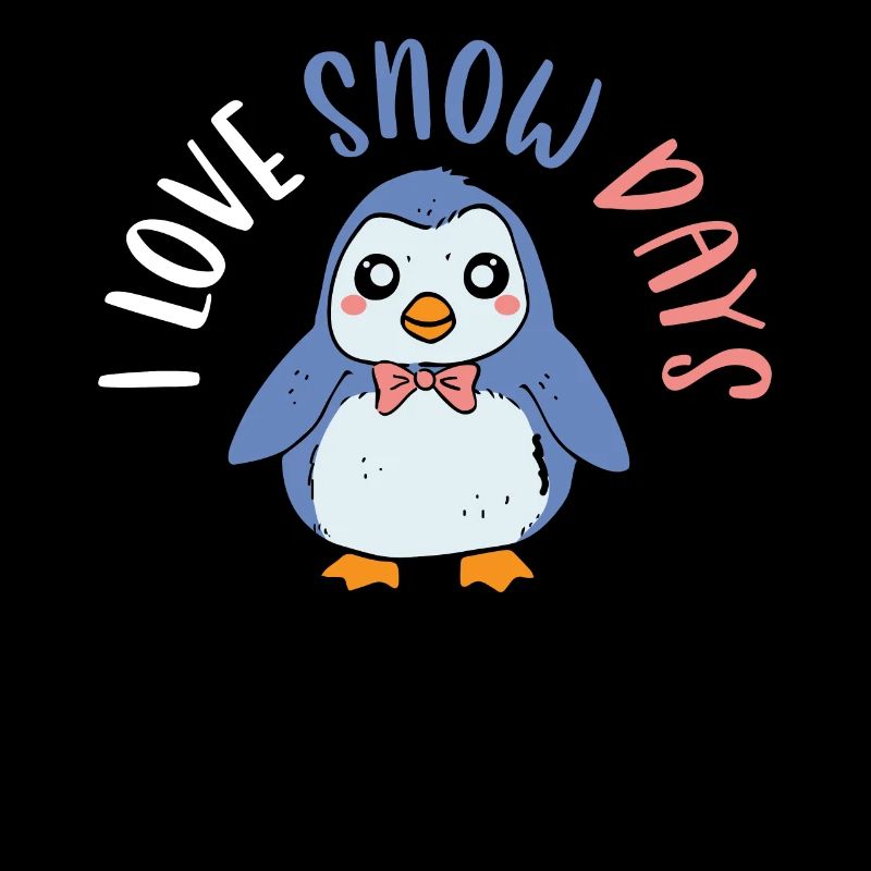 Ich liebe Schneetage Eiskalter Schneepinguin
