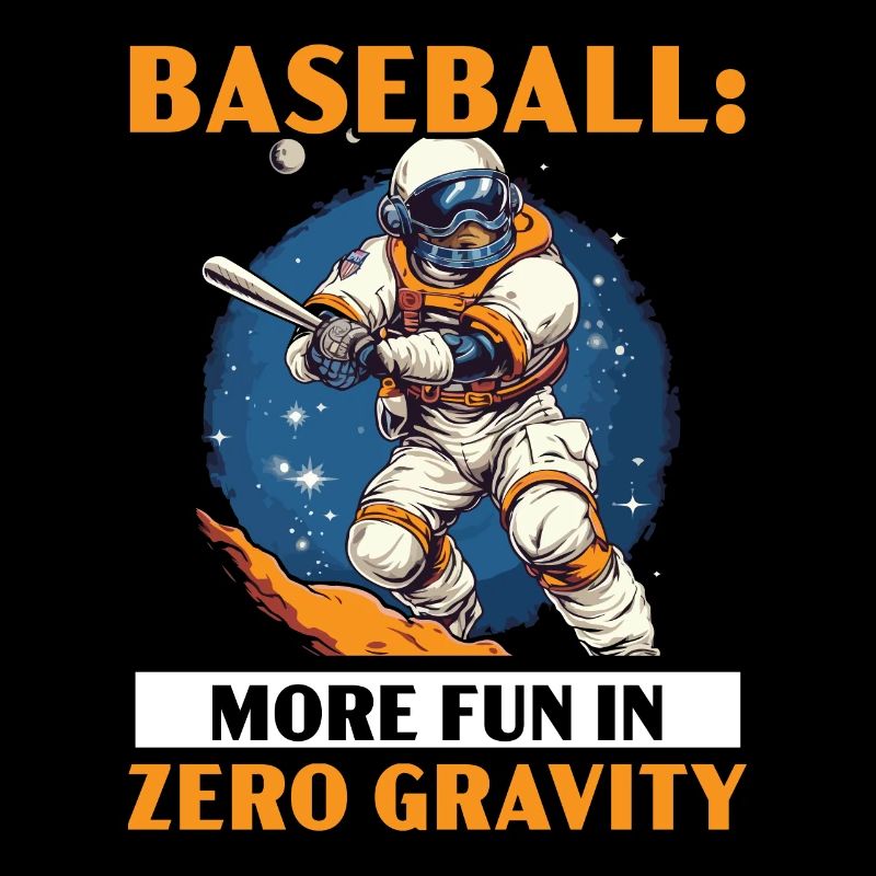 Baseball Astronaut Baseball Player Outerspace