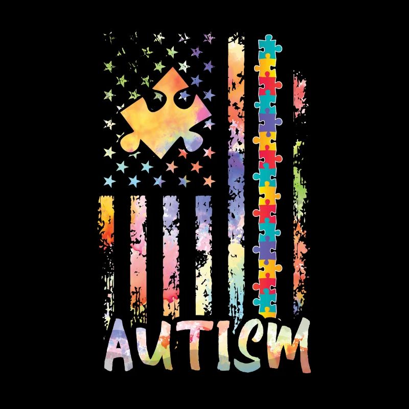 Autisme Puzzle Drapeau Design Coloré