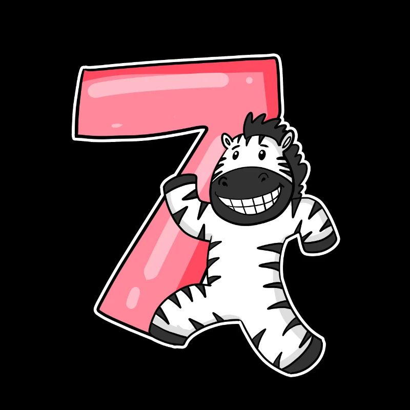 Zebra 7 years old children's birthday